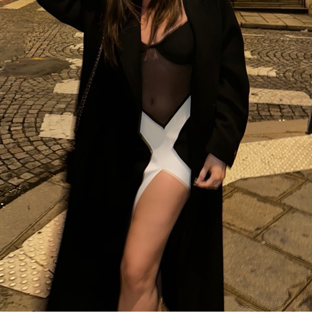 Black and white dress